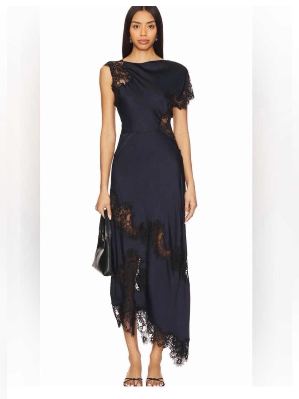 Last time ✨ A.L.C. Alessia Textured Satin And Lace Maxi Dress
